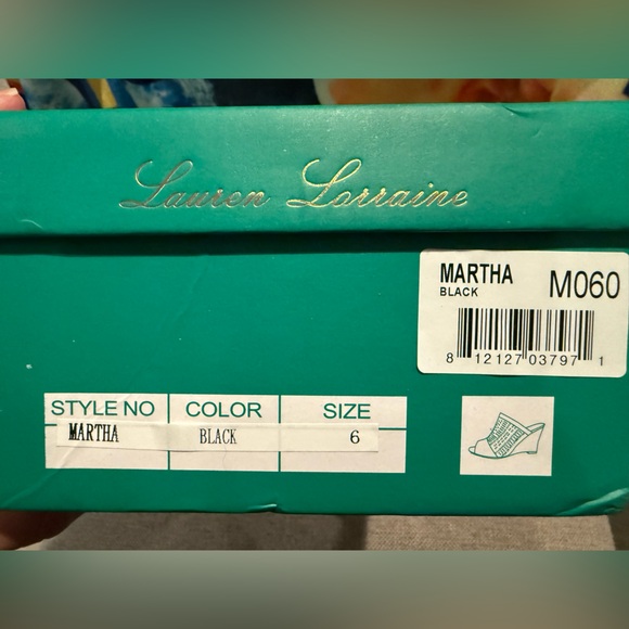 Lauren Lorraine Elegant Black Wedge size 6 - Picture 8 of 9